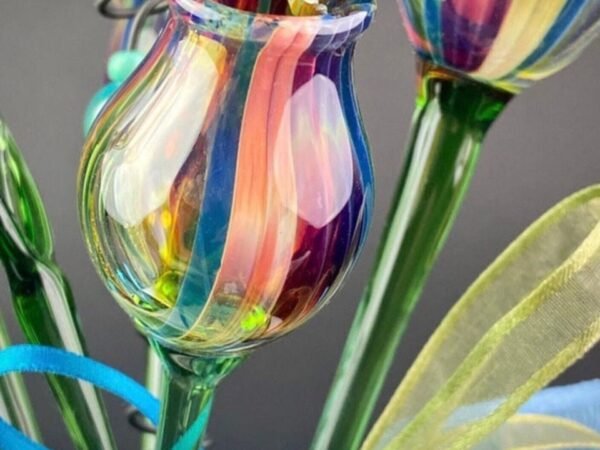 Blown Glass Flower Bouquet for Her